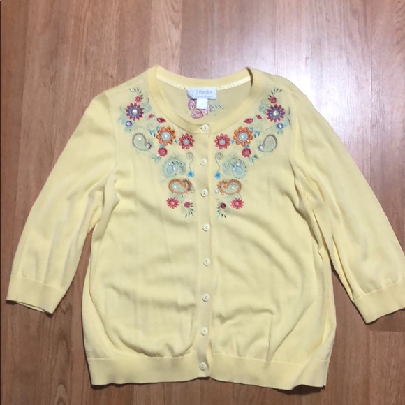 CJ Banks Sweaters - CJ Banks embroidered cardigan Size X (14)